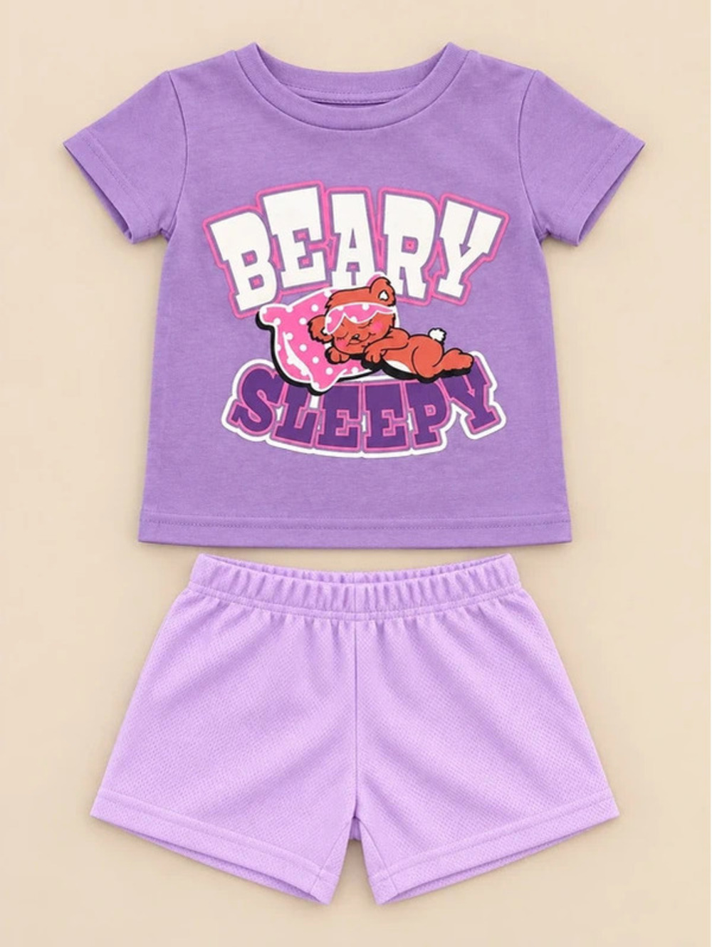 Kidgets Beary Sleepy Purple 2-Piece Set 12M NWT